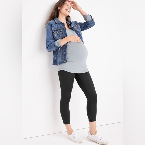 New Maurices Classic Black Leggings - XL maternity womens pants 16 18 - Picture 3 of 7